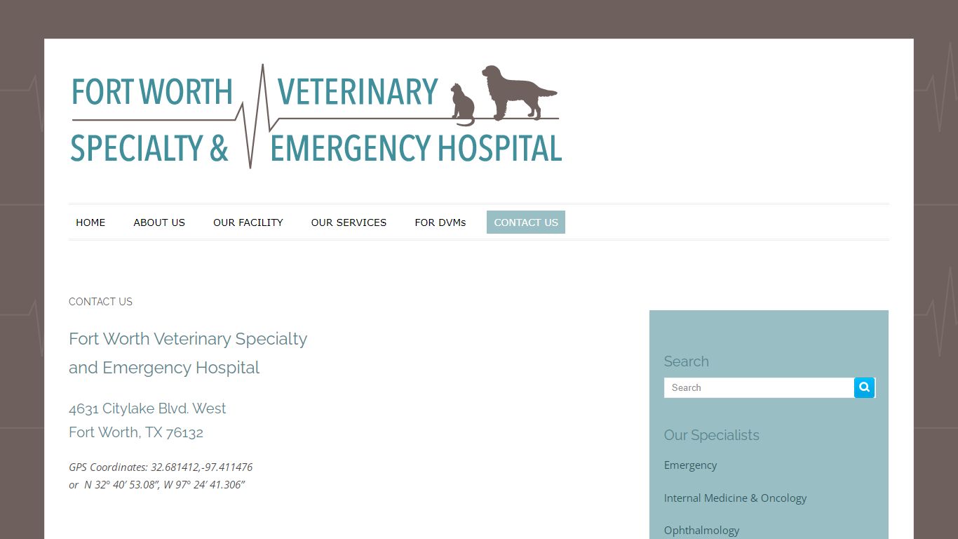 CONTACT US – Fort Worth Veterinary Specialty & Emergency Hospital